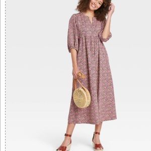 Pink Floral Prairie Dress